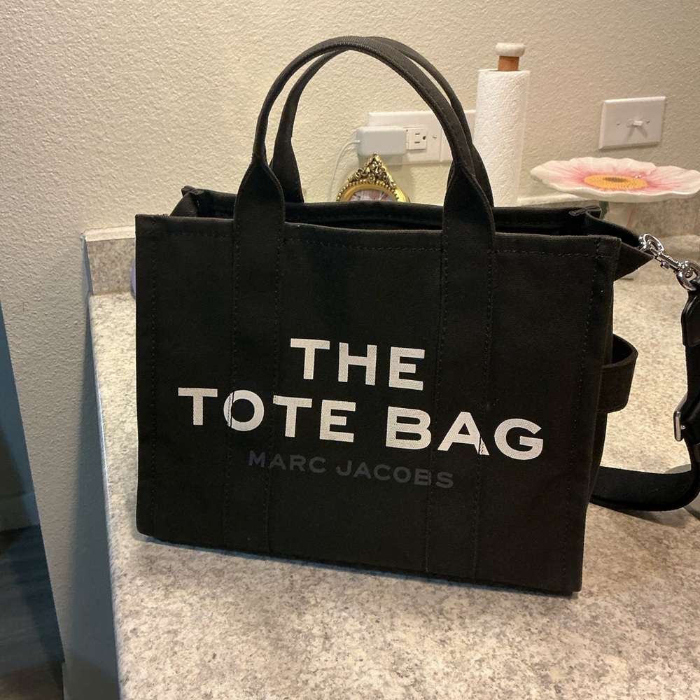 Marc Jacobs Black Canvas Tote Bag